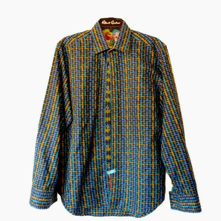 Robert Graham - Colorful Long Sleeve - Men's Medium Button Down Classic Fit