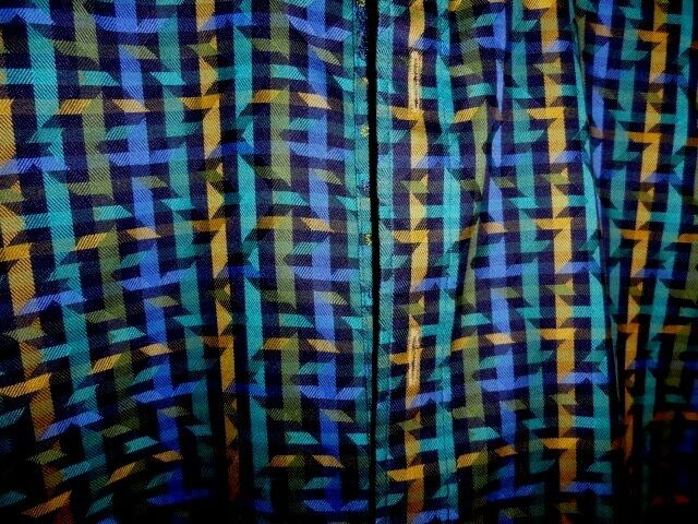 Robert Graham Woven Basketweave Check Print Shirt — Medium
