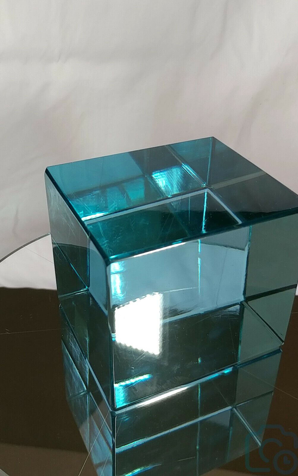R. Austria Blue Crystall Box Art Sculpture