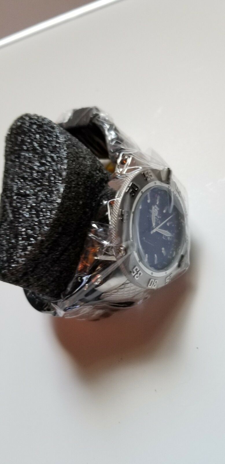 Invicta 1152 Subaqua Noma III GMT Black Sunray Dial Black Polyurethane Band