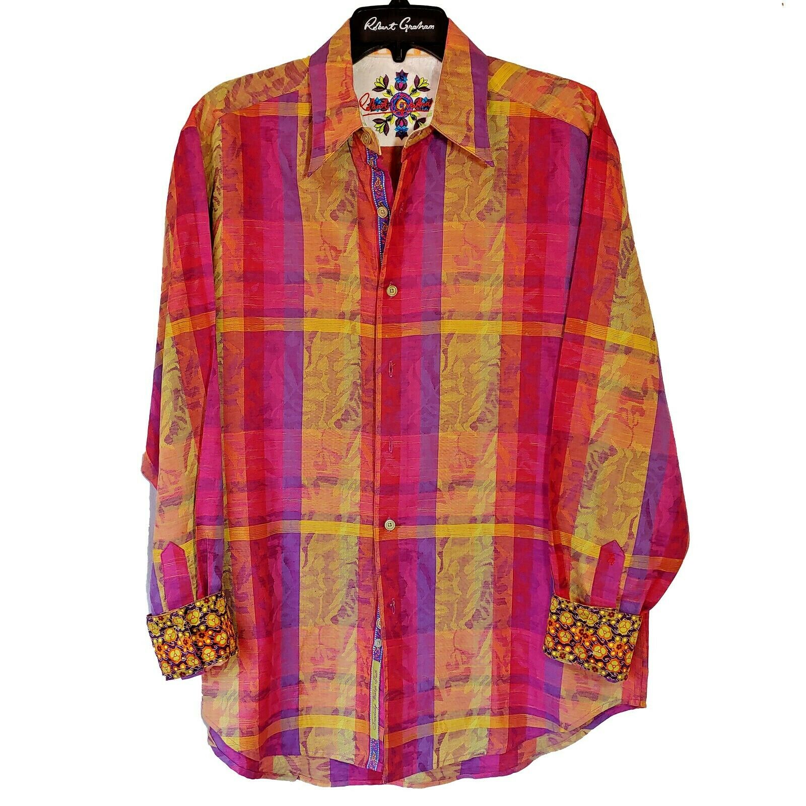 Robert Graham - Colorful Long Sleeve - Men's Medium Button Down Classic Fit