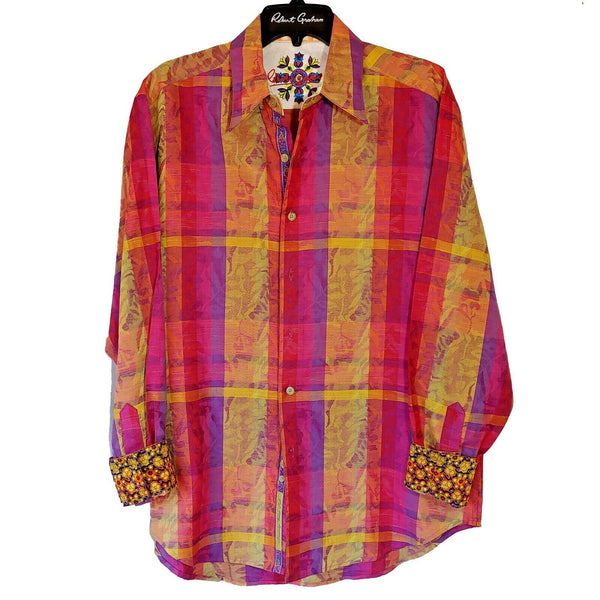 Robert Graham - Colorful Long Sleeve - Men's Medium Button Down Classic Fit