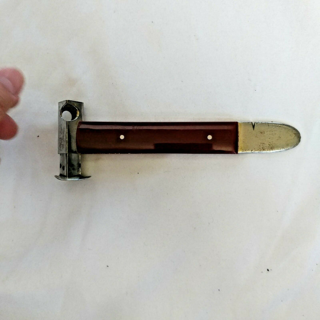 Vintage Cigar Cutter/Punch w/ Box Opener and Wooden Handle - Solingen