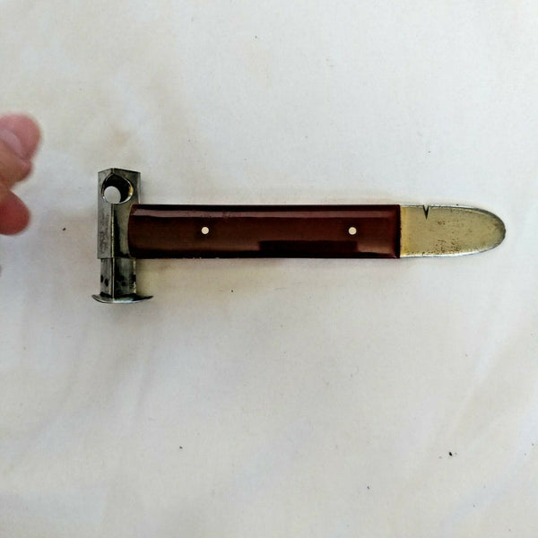 Vintage Cigar Cutter/Punch w/ Box Opener and Wooden Handle - Solingen