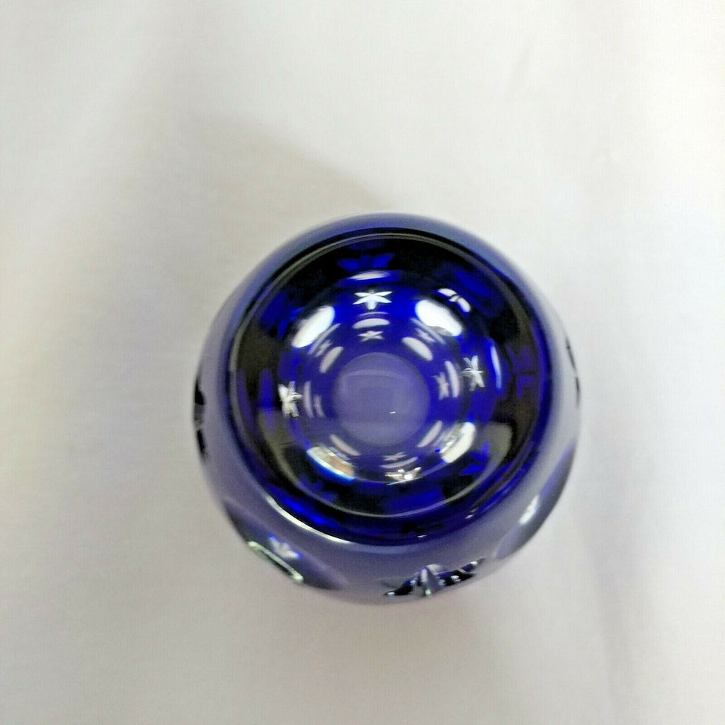 Faberge Galaxy Cobalt Blue Crystal Shot Glass