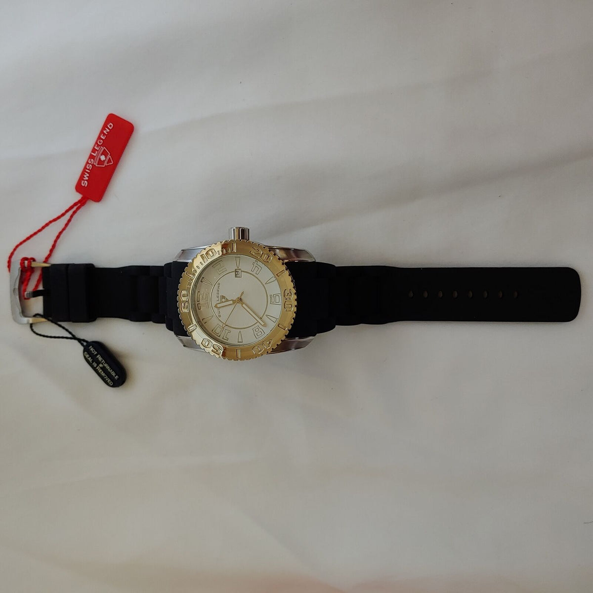 Swiss Legend SL-20068-02 | Watch Men | Quartz | Analogue | Black Rubber Strap