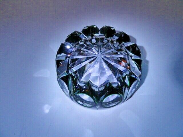 Saint-Louis Crystal Ashtray Emerald Green 6" diameter