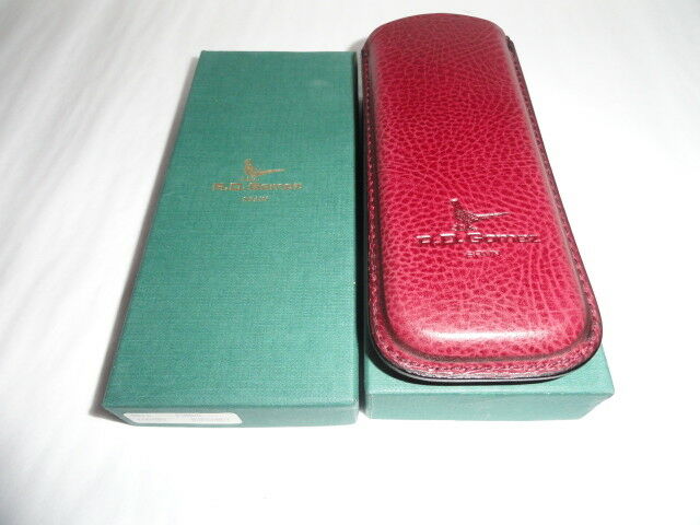 R. D. Gomez Burgundy Leather Glasses Case