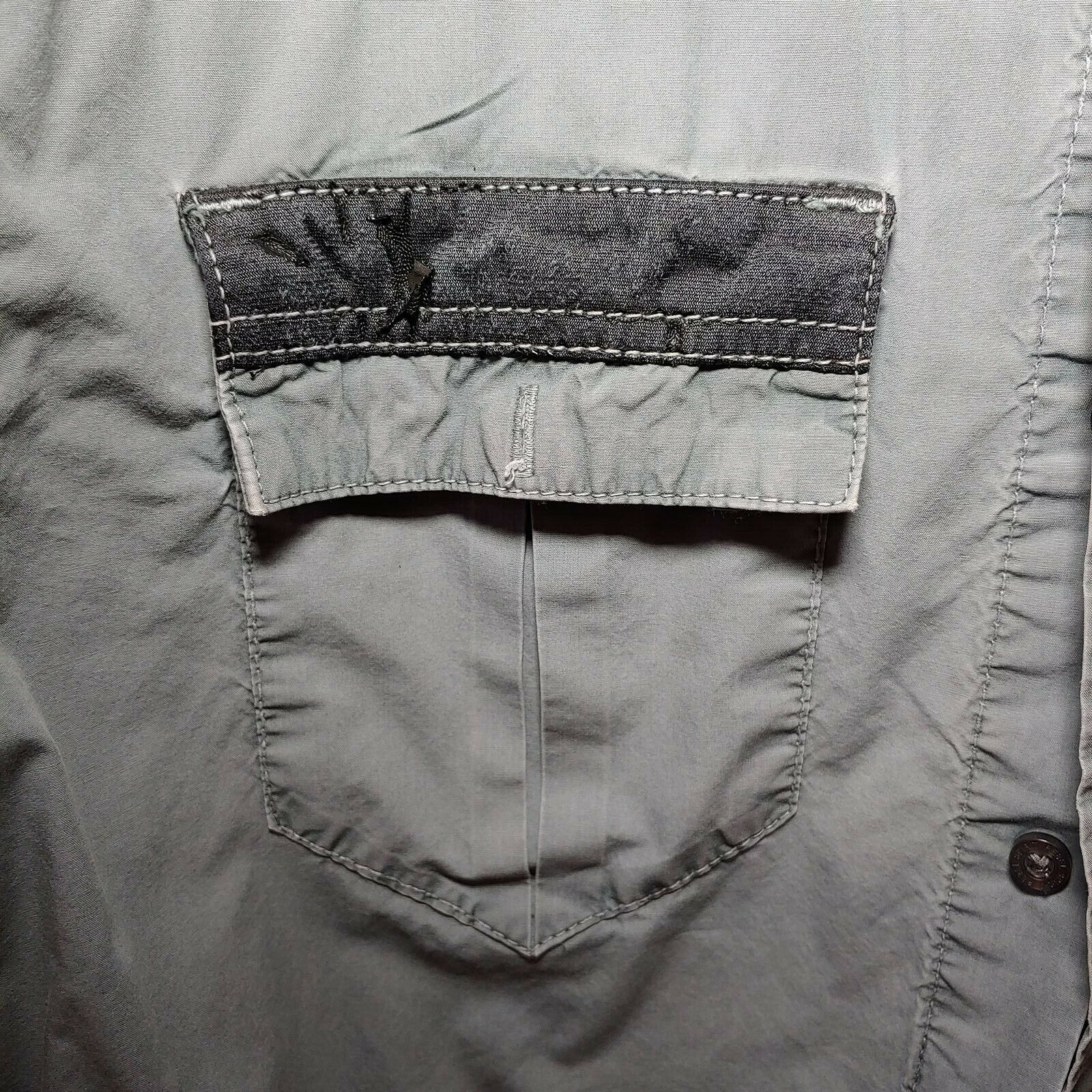 Rebel Spirit Gray Brigade Men's Medium Button-Down Long sleeve Shirt