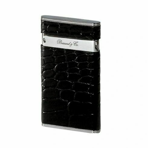 Brizard and Co. - The "Sottile" Lighter - Croco Pattern Black