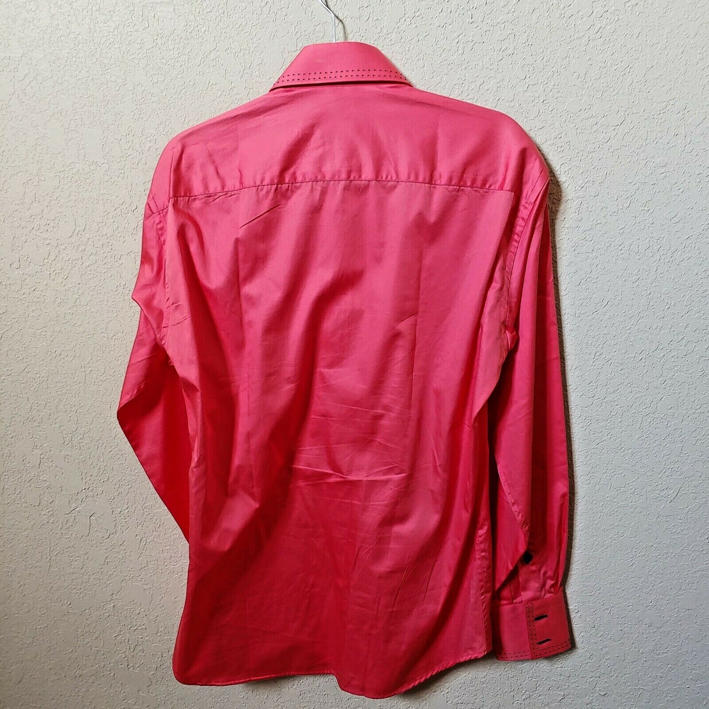 Debonair | Men's Pink Longsleeve Buttondown Casual Shirt | Sz. 3