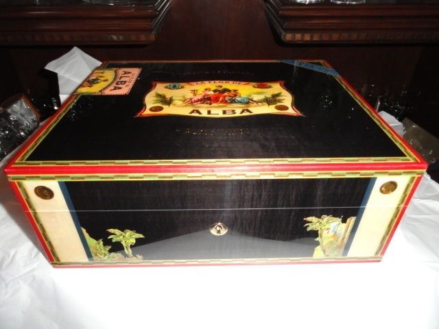 Elie Bleu Flor de Alba Black Humidor 75 Ct new in the original box