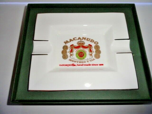 macanudo fine bone china ashtray without box