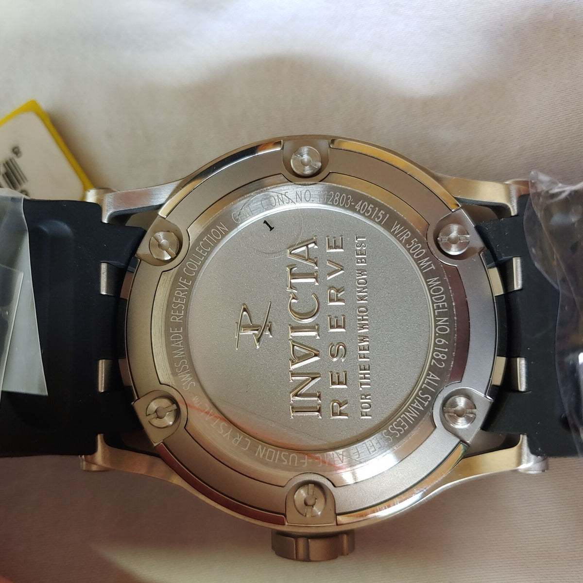 Invicta Men's 6182 Reserve Collection GMT Stainless Steel Black Rubber Watch
