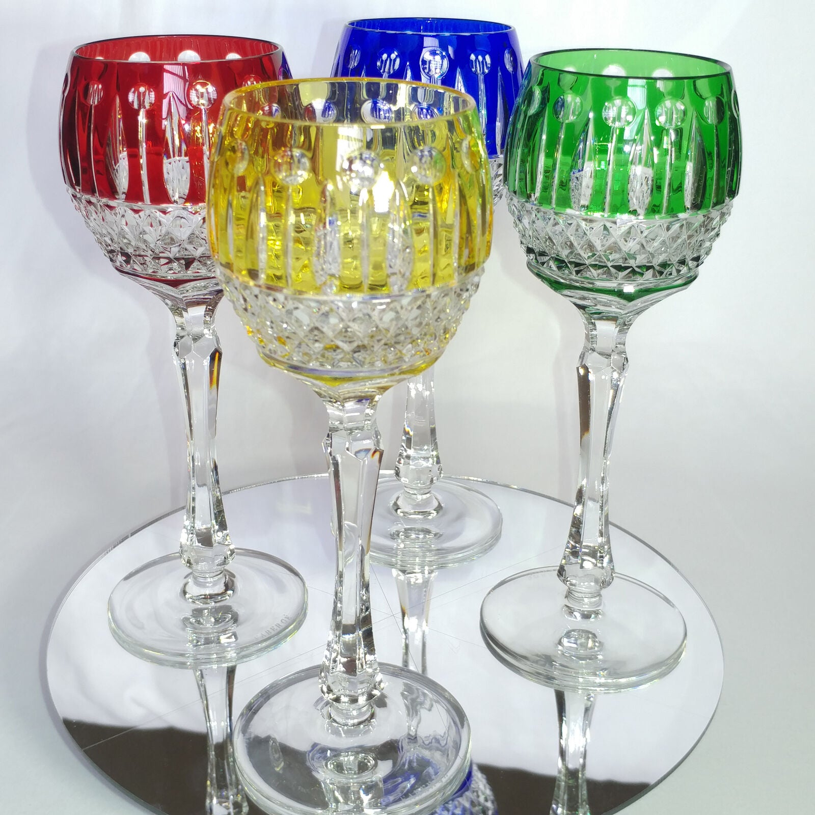 FABERGE XENIA IMPERIAL CASED CUT TO CLEAR CRYSTAL GOBLET SIGNED