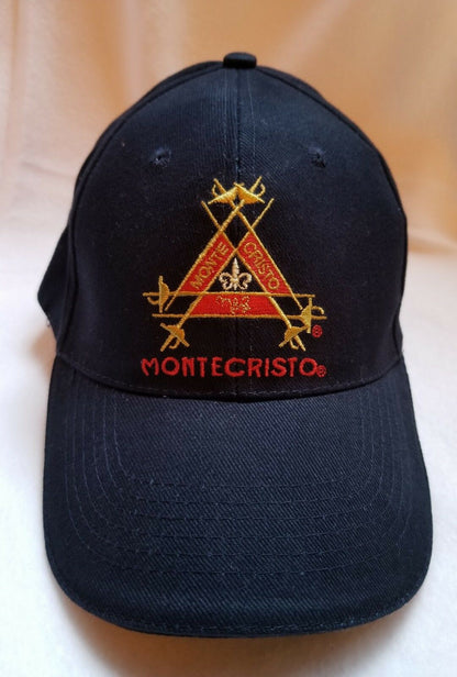 Montecristo  Logo Black Canvas Baseball Cap