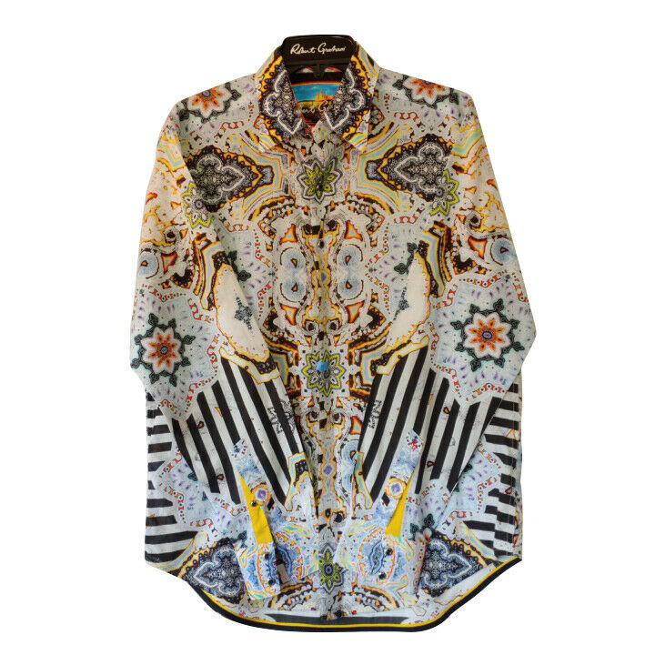 Robert Graham - Colorful Long Sleeve - Men's Medium Button Down Classic Fit