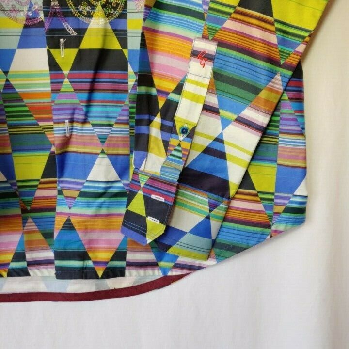 Robert Graham - Colorful Long Sleeve - Men's Medium Button Down Classic Fit