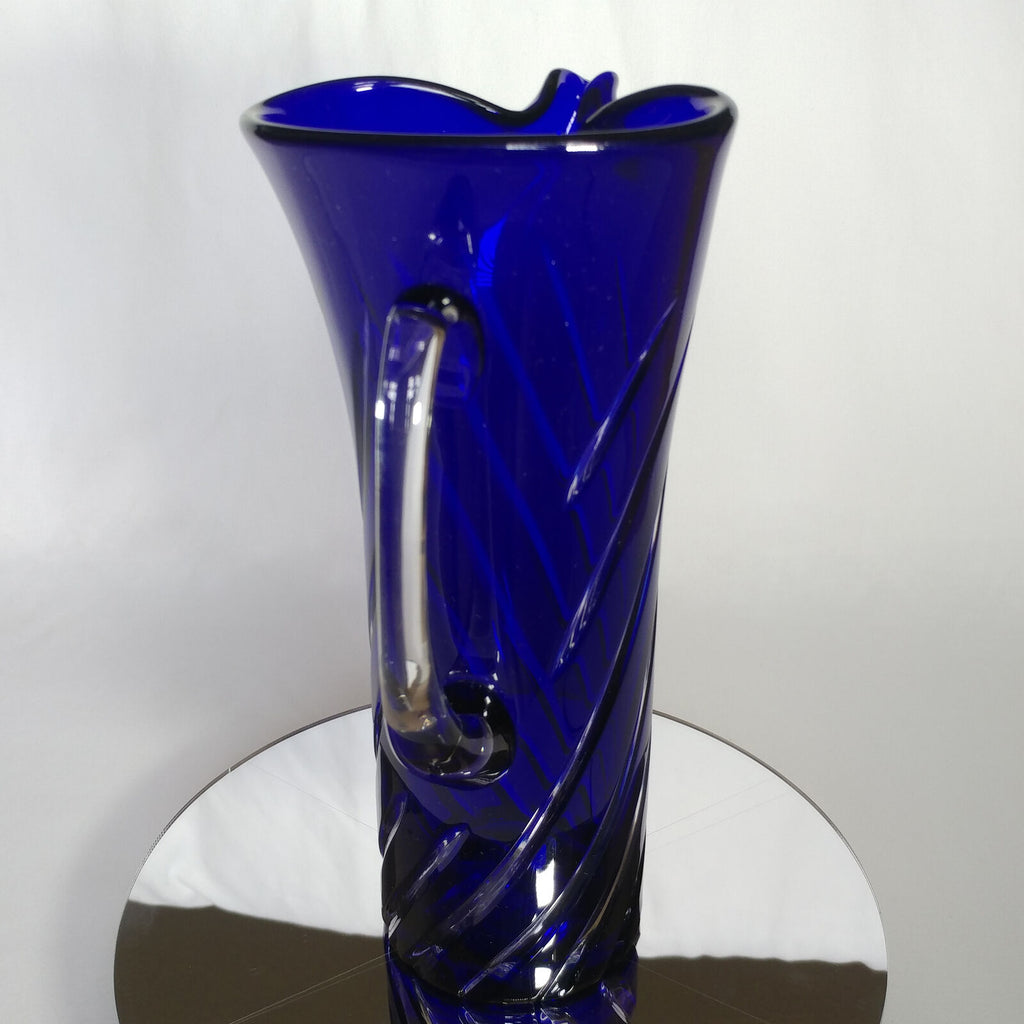 Blue Swirl Martini Pitcher
