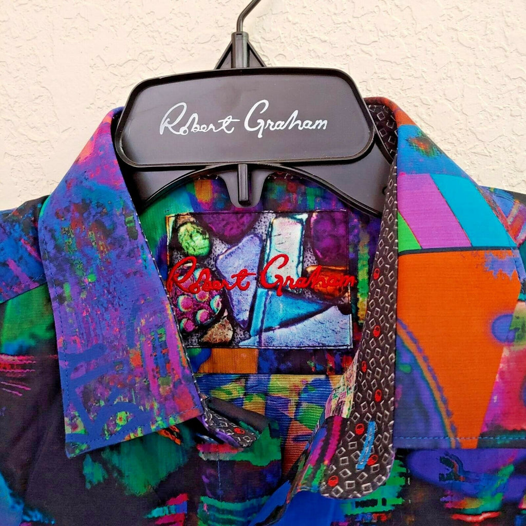 Robert Graham - Colorful Long Sleeve - Men's Medium Button Down Classic Fit