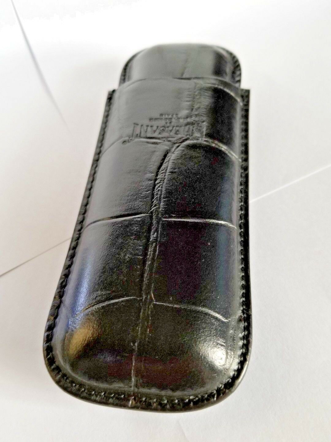 Pheasant Black Croc leather case