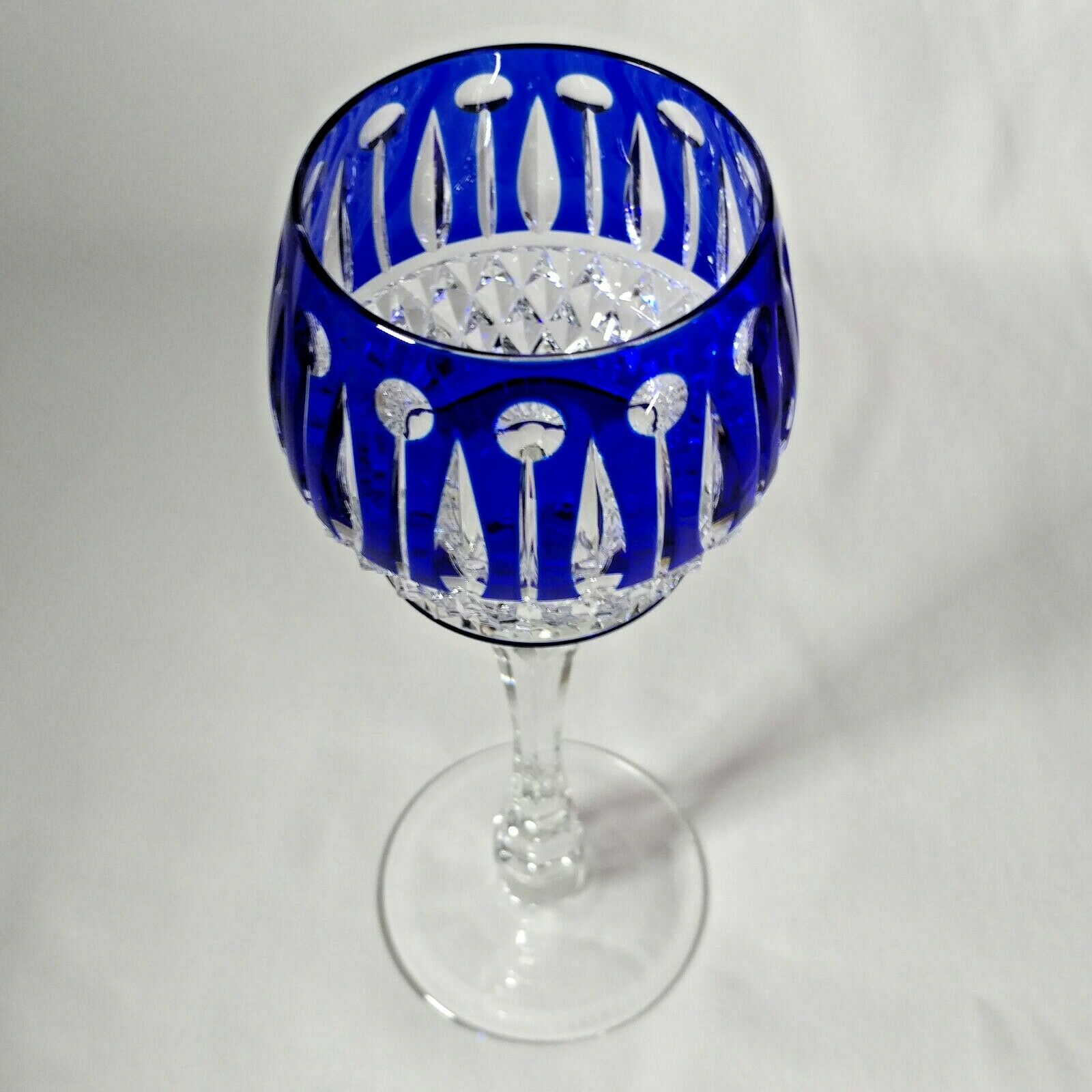 FABERGE  XENIA IMPERIAL COBALT BLUE  CRYSTAL GOBLET | SINGLE