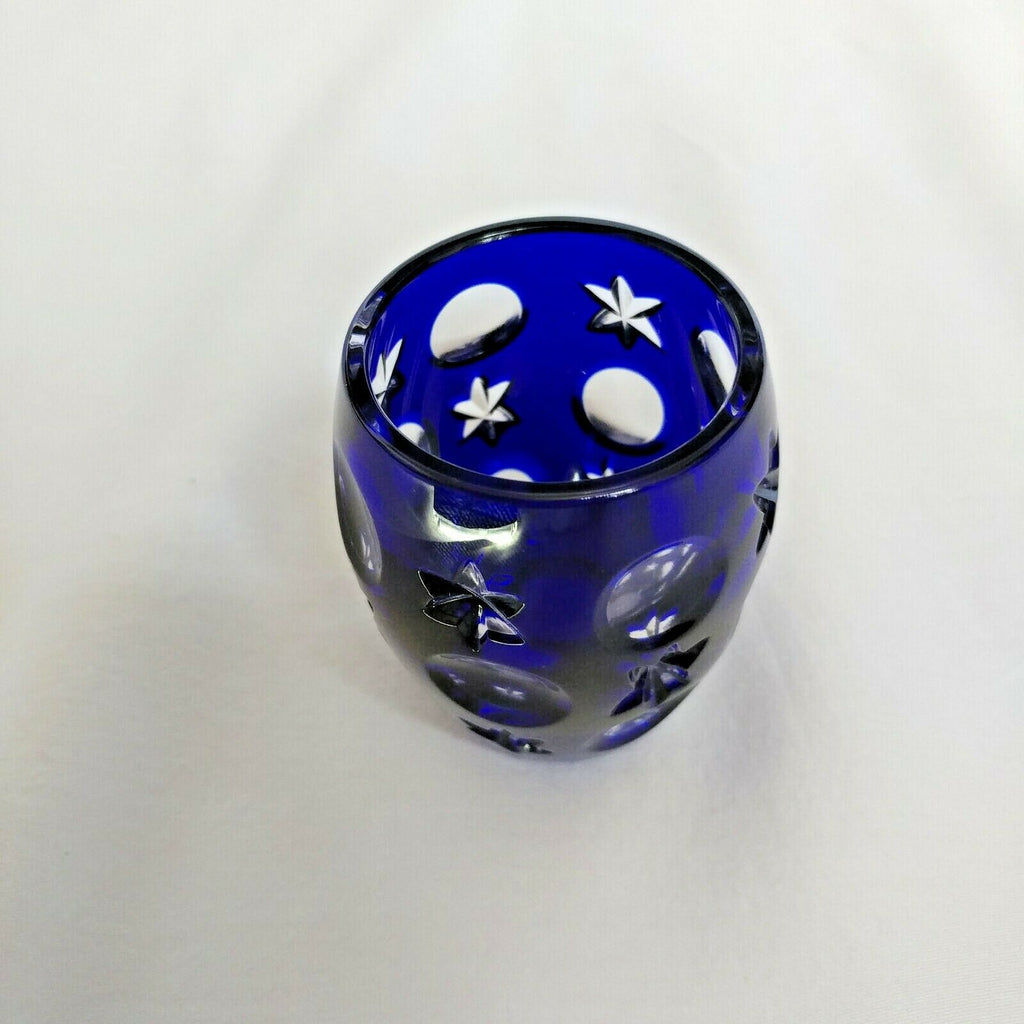 Faberge Na Zdorovye Cobalt Blue Crystal Shot Glass
