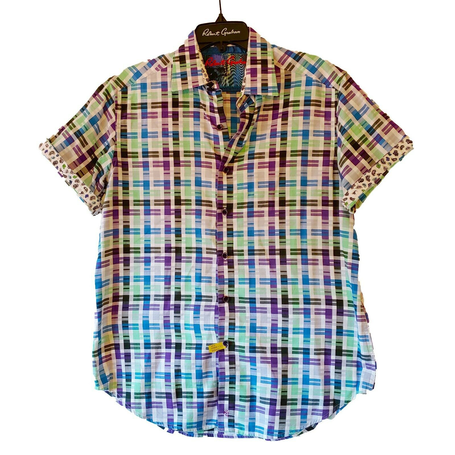 Robert Graham - Short Sleeve Mazzed Printed Sport Shirt Classic Fit - Medium