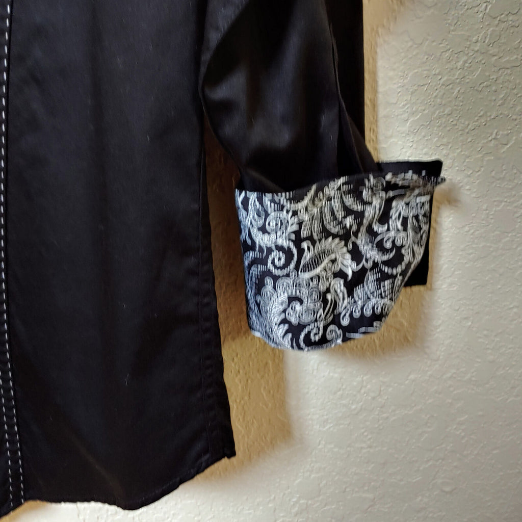 Envy Couture | Slim Fit | Black Longsleeve Buttondown Casual Shirt