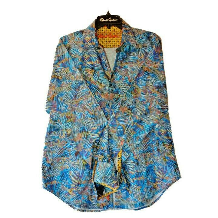 Robert Graham - Colorful Long Sleeve - Men's Medium Button Down Classic Fit