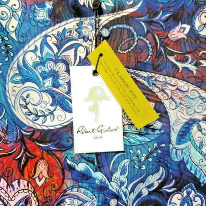 Robert Graham - Colorful Long Sleeve - Men's Medium Button Down Classic Fit