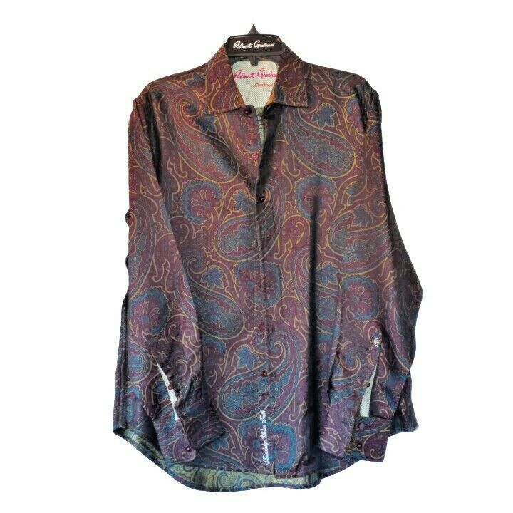Robert Graham - Colorful Long Sleeve - Men's Medium Button Down Classic Fit