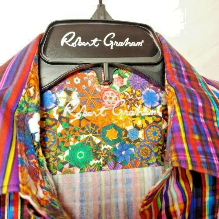 Robert Graham - Colorful Long Sleeve - Men's Medium Button Down Classic Fit