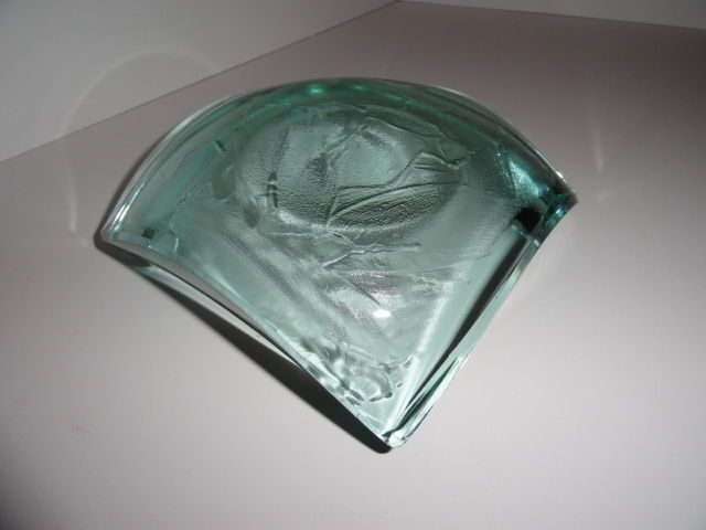 Stephen Schlanser Art Glass Bowl Brush Strokes Signed and Dated 1996
