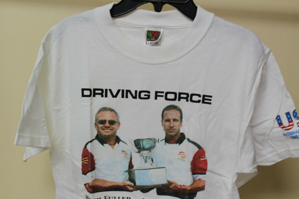 Driving Force Men's White Shirt Medium