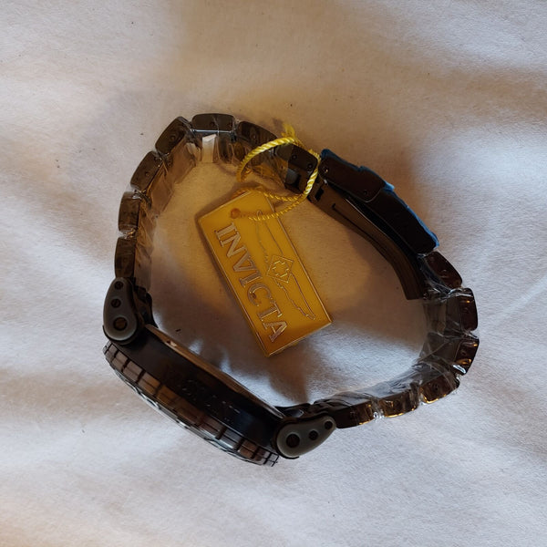 INVICTA RESERVE OCEAN HAWK QUARTZ WATCH - BLACK, GUNMETAL CASE WITH BLACK