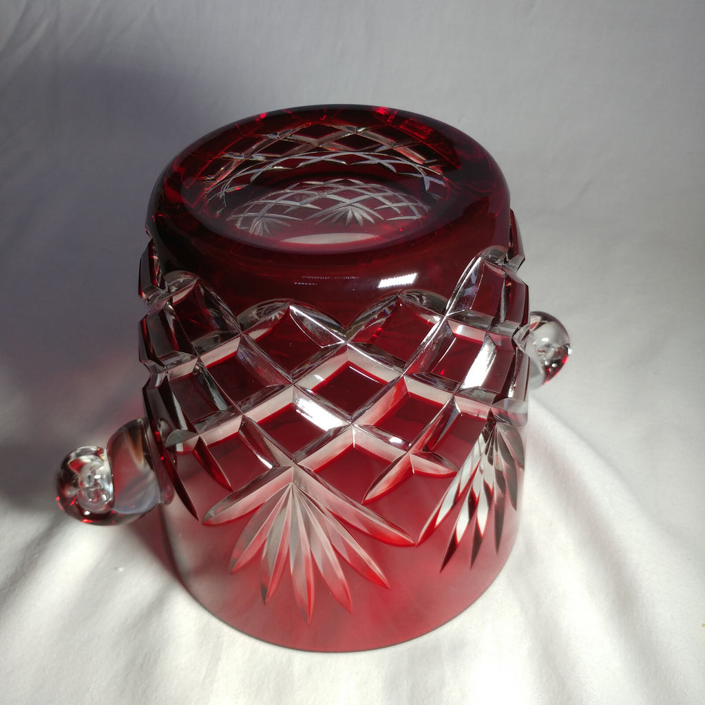 FABERGE RUBY RED ICE BUCKET IN THE ORIGINAL PRESENTATION BOX