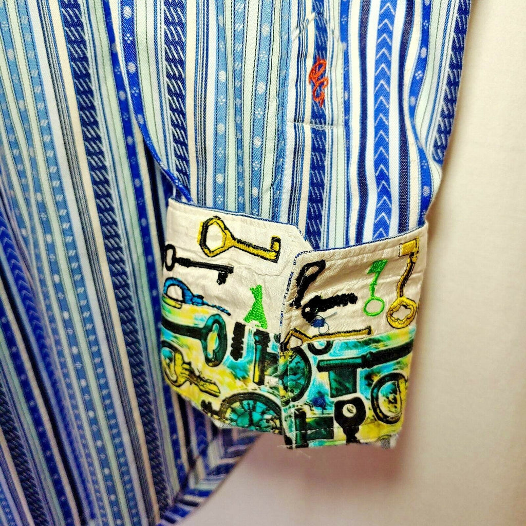 Robert Graham - Colorful Long Sleeve - Men's Medium Button Down Classic Fit