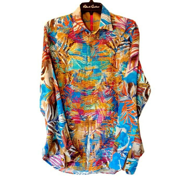 Robert Graham - Colorful Long Sleeve - Men's Medium Button Down Classic Fit