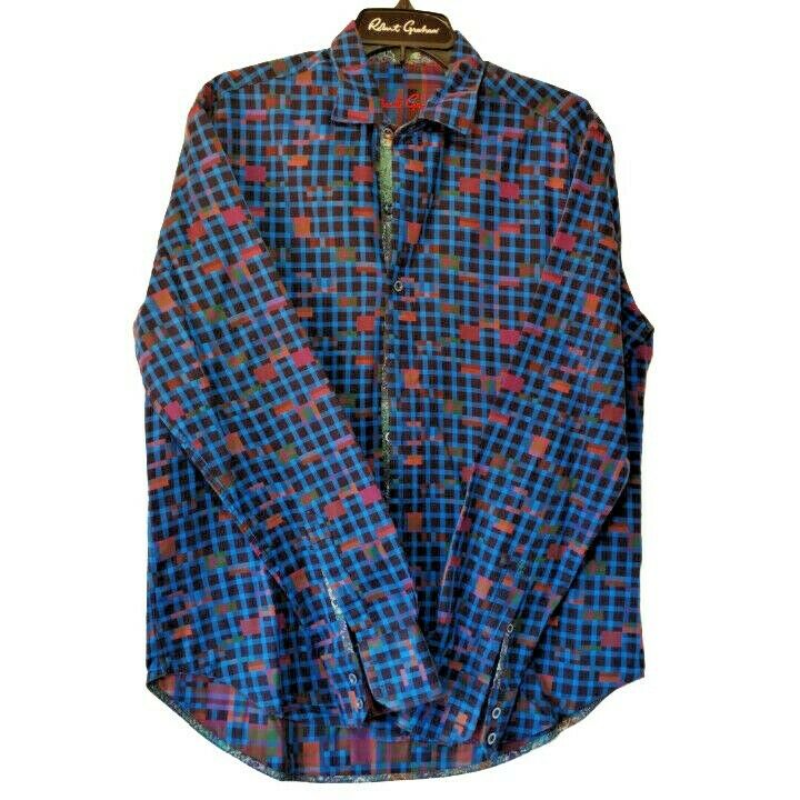 Robert Graham - Colorful Long Sleeve - Men's Medium Button Down Classic Fit