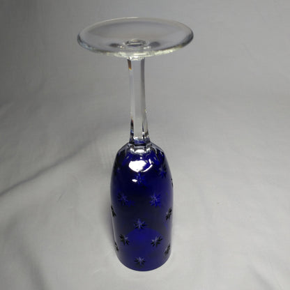 Faberge Galaxy Cobalt Bleu Crystal Flute Glass