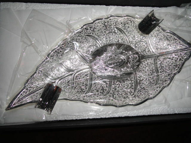 silver plated ashtray