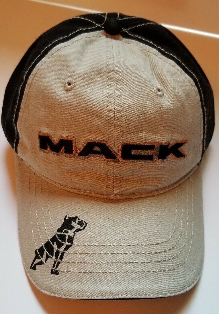 Mack Trucks Black & Tan Canvas  Baseball Cap