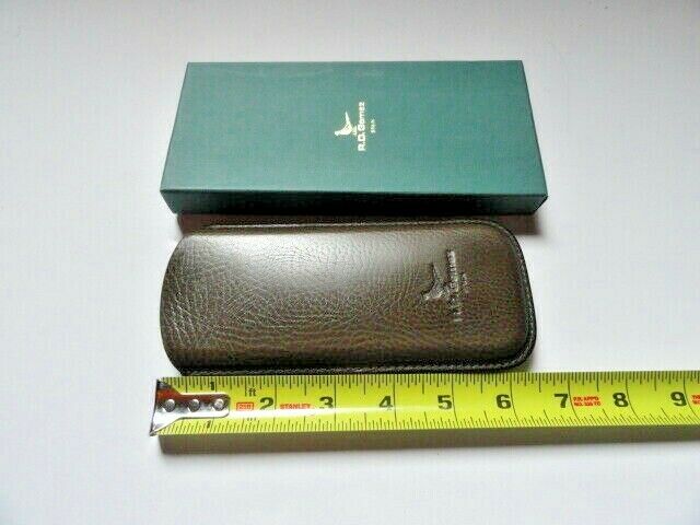 Pheasant Leather Eye Glass Case 3"wide