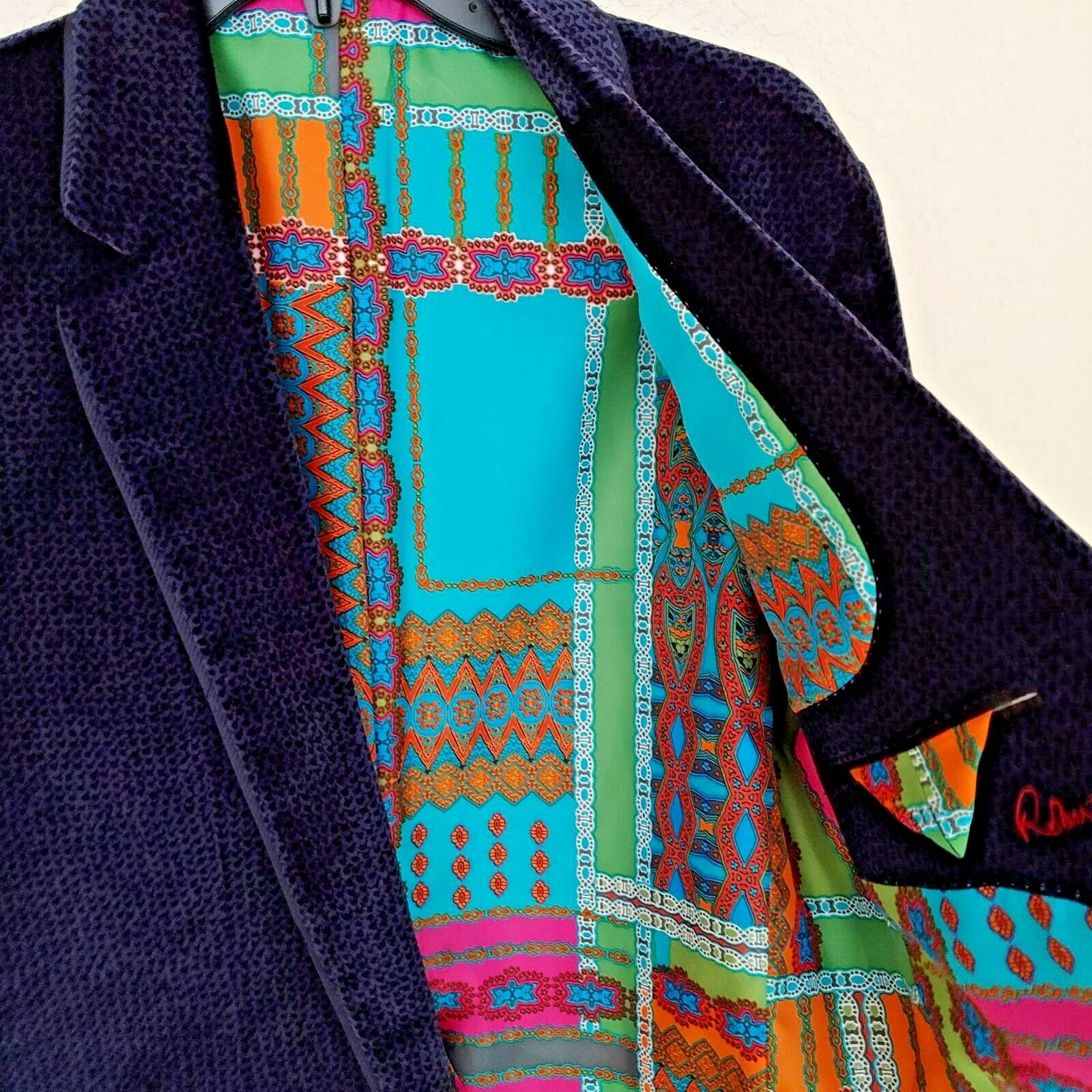 Robert Graham - Classic Fit Sport Coat Suede Jacket - Navy Blue