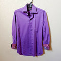 Deluxe Collection | Men's Purple Long sleeve Button down Casual Shirt | Sz. 3