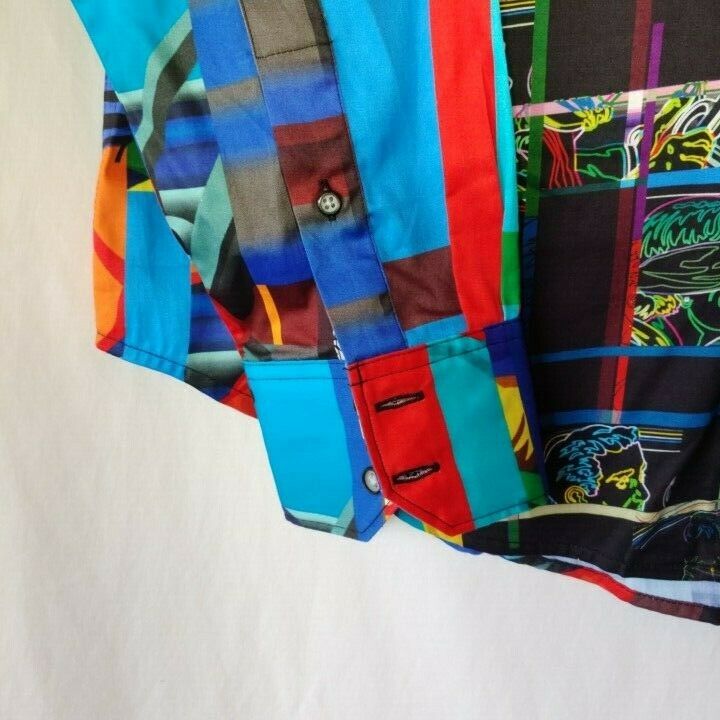 Robert Graham Colorful Long Sleeve Button-Down Shirt - Men's Medium