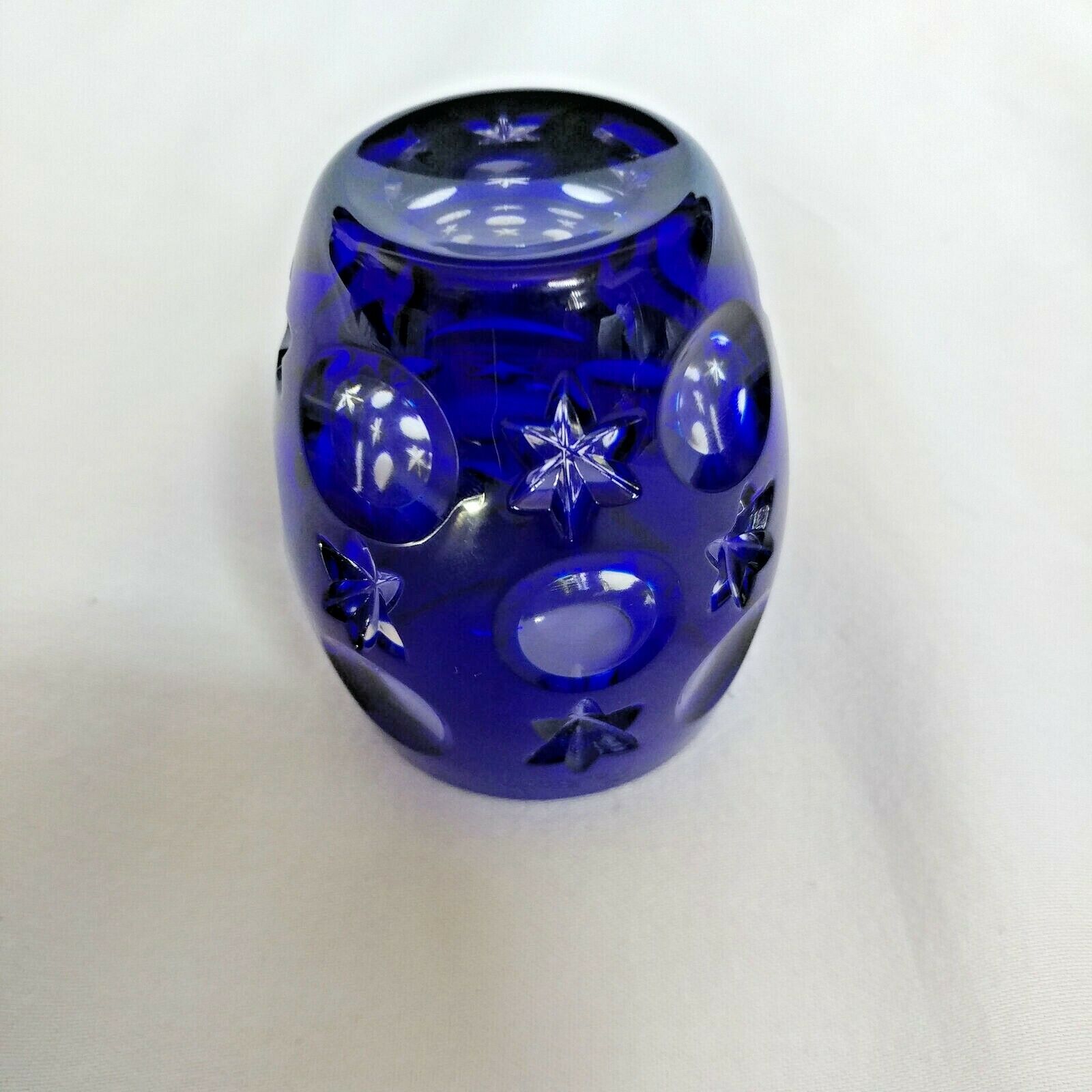 Faberge Galaxy Cobalt Blue Crystal Shot Glass