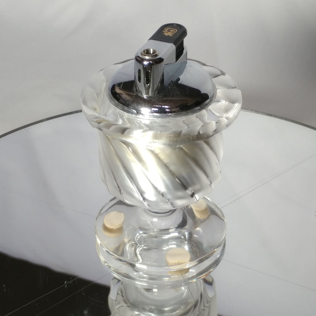 Lalique Smyrne Crystal Table Lighter