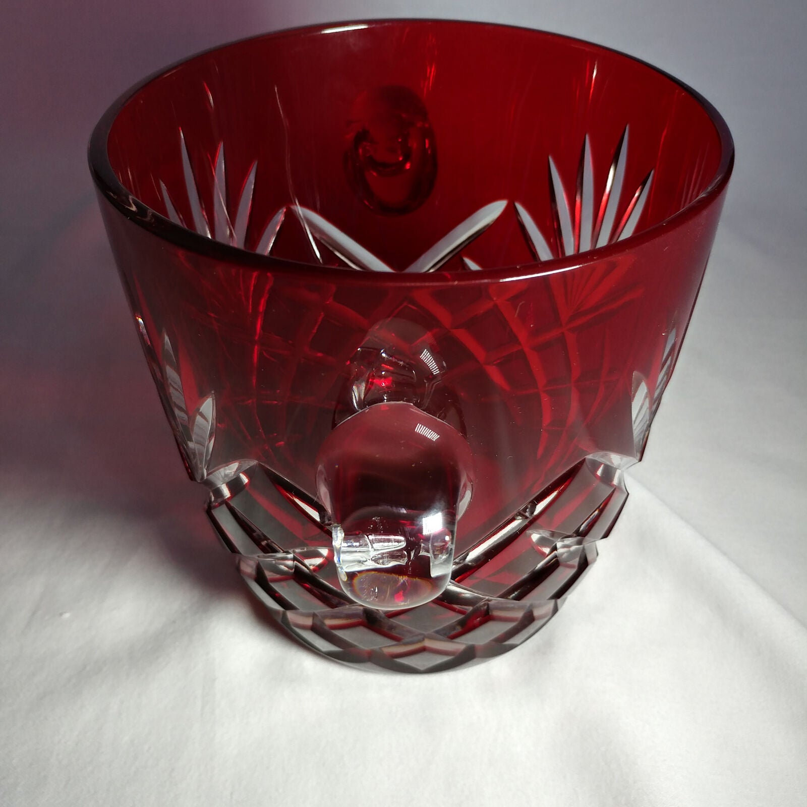 FABERGE RUBY RED ICE BUCKET IN THE ORIGINAL PRESENTATION BOX
